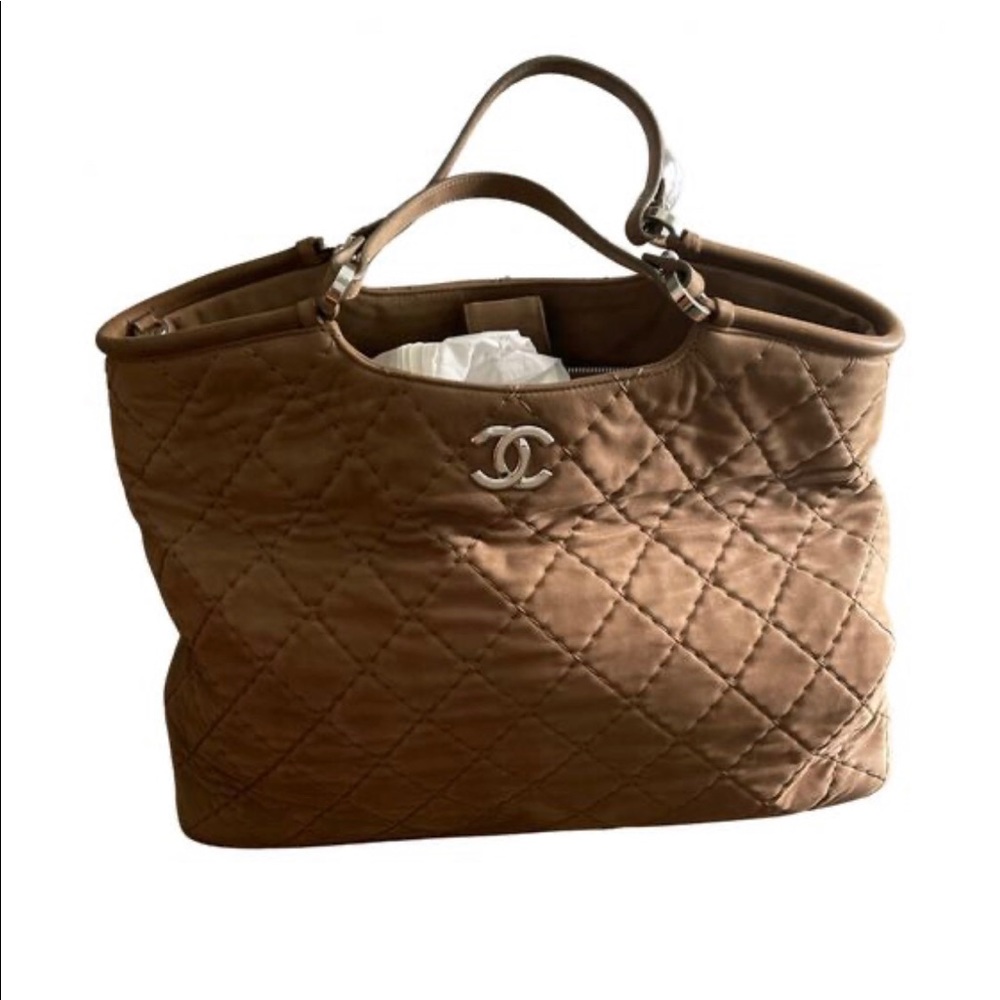 Authentic JUMBO Chanel Iridescent Tote